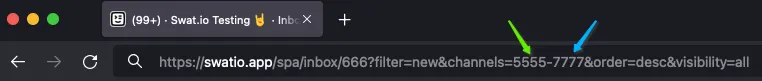 Find the channel ID in the address URL