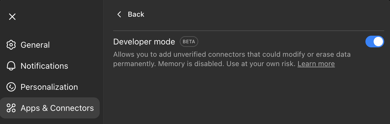 Developer Mode