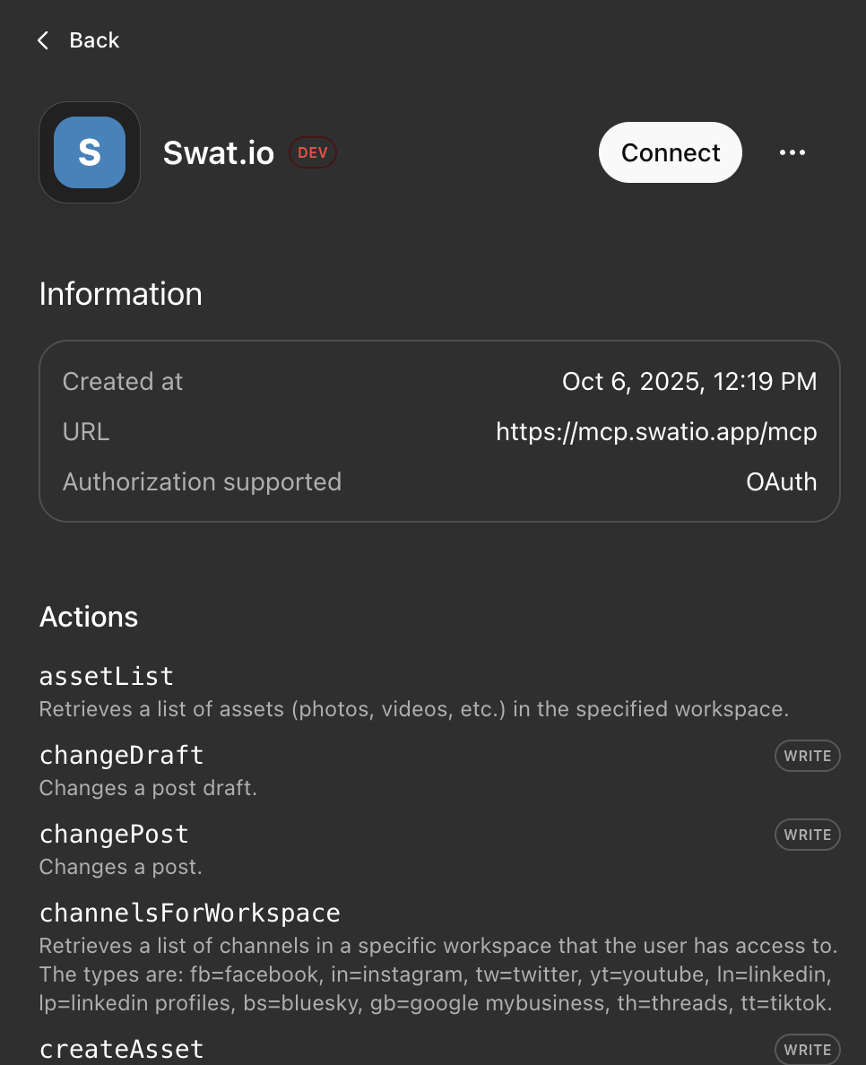 Connected Server